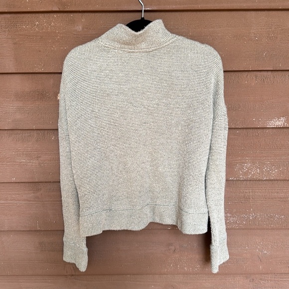 90 Degree By Reflex Beige Soft Knit Kids Zip-Up Sweater size Large - Picture 4 of 4